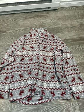 George Grey and Red Holiday Reindeer Cardigan